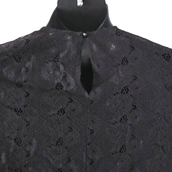 Lulus Women's Black Lace Bell Sleeve Blouse – Size Medium, Excellent Condition - Picture 6 of 9